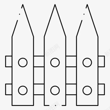 篱笆花园园艺图标图标