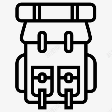 户外运动背包背包公文包教育图标图标