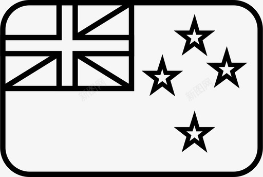 圆形UI新西兰国旗国家新西兰图标图标