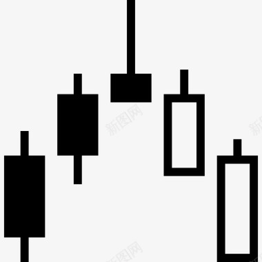 股票蜡烛棒图表信息图表图标图标