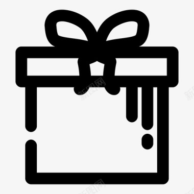 礼品礼盒捐赠图标图标