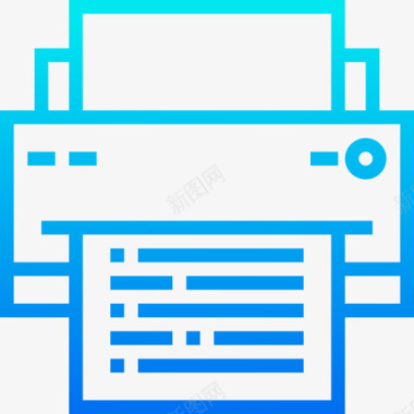 打印机办公室供应商5梯度图标图标