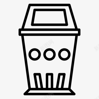 垃圾桶垃圾办公室垃圾桶图标图标