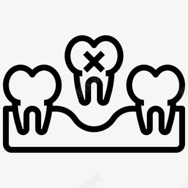 牙齿脱落牙齿牙齿护理图标图标