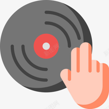 DJ派对66平淡图标图标