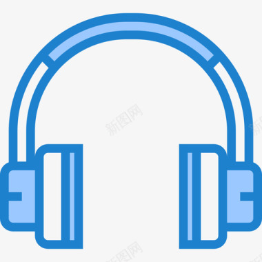 耳机办公用品6蓝色图标图标