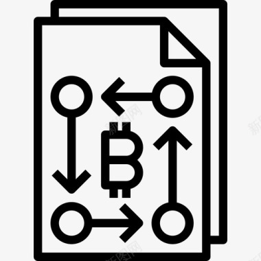 战术区块链5线性图标图标