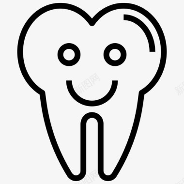 健康的牙齿牙齿牙齿护理图标图标