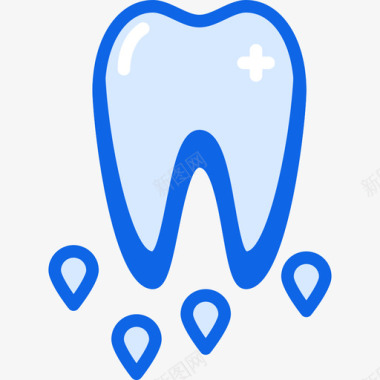 牙齿牙齿13蓝色图标图标