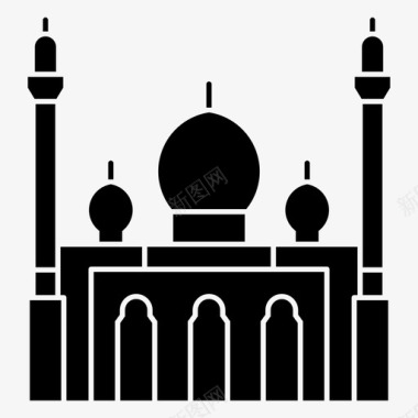 着名地标建筑萨利赫清真寺亚洲建筑亚洲地标图标图标