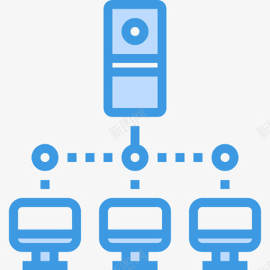 计算机滑块服务器计算机网络5蓝色图标图标