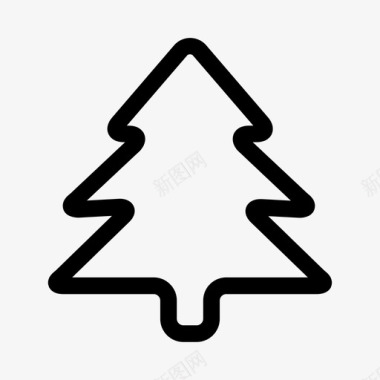 冬天圣诞树冷杉云杉图标图标