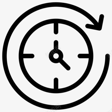 时间重新加载时间时钟反转延迟时间图标图标