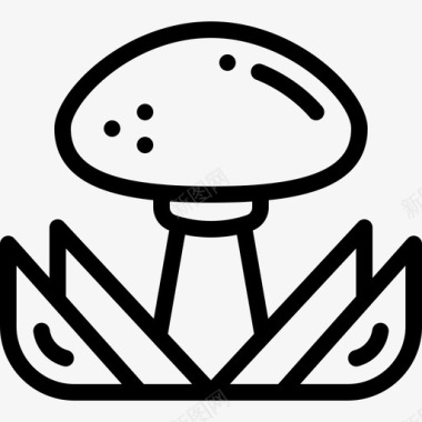 蘑菇秋季37线形图标图标