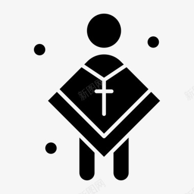 基督教徒教会男性图标图标