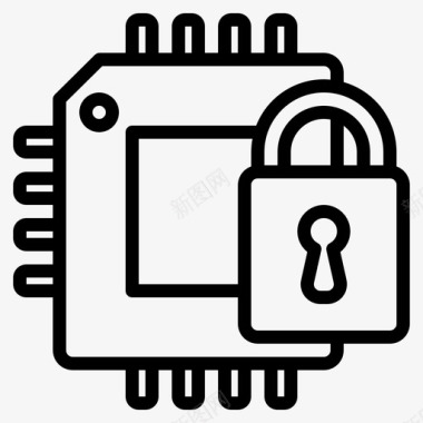 芯片保护电脑钥匙图标图标
