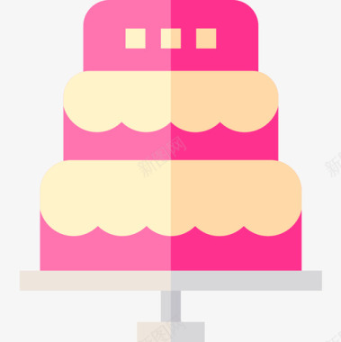 婚礼蛋糕蛋糕店58扁平图标图标