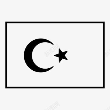 土耳其地图国旗伊斯坦布尔图标图标