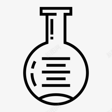 圆瓶化学实验图标图标