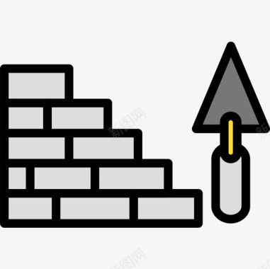 老砖墙砖墙98号结构线性颜色图标图标