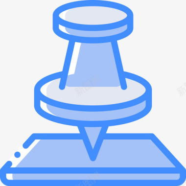 别针动作和提醒2蓝色图标图标