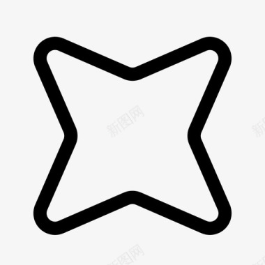 星星裂开形状简单图标图标