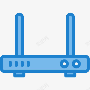 调制解调器电子设备4蓝色图标图标