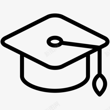 毕业帽教育帽子图标图标