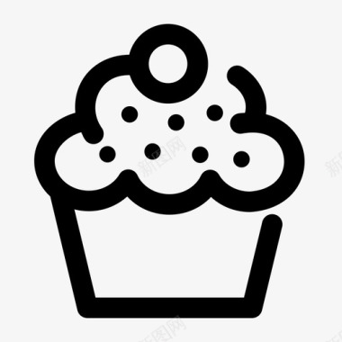 纸杯蛋糕厨师食物图标图标