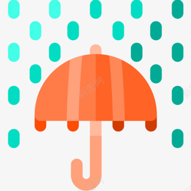 雨伞秋季46扁平图标图标