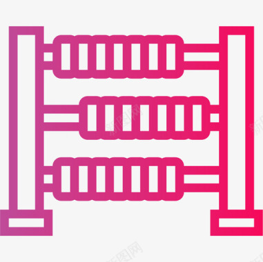 算盘矢量图算盘婴儿80梯度图标图标