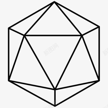 六边形水晶宝石图标图标