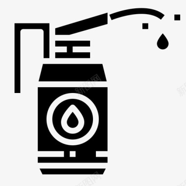 加油器瓶子润滑剂图标图标