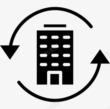 5s管理建筑商业和管理5坚实图标图标