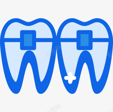 牙套牙套牙科13蓝色图标图标