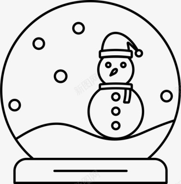 雪球雪人冬天图标图标