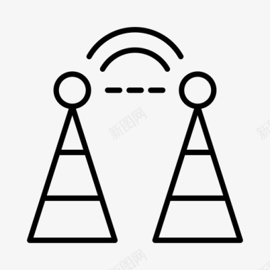 未连接网络天线连接数字图标图标