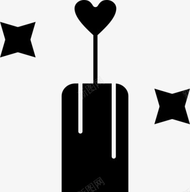 蜡烛爱情浪漫图标图标