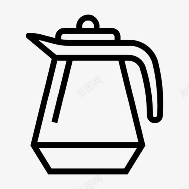 洒水壶茶壶饮料水壶图标图标