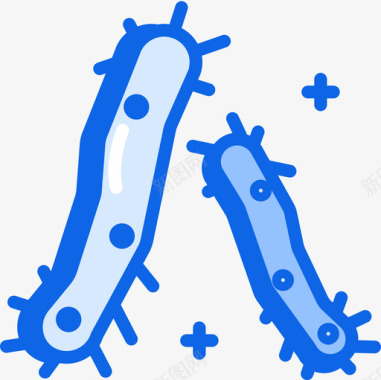 细菌细菌科学82蓝色图标图标