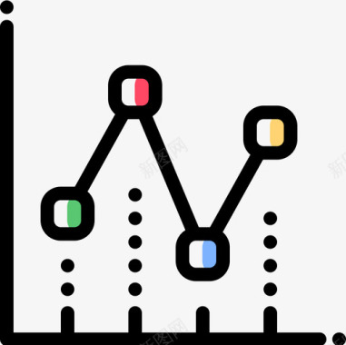 多彩图表折线图图表和图表15颜色省略图标图标
