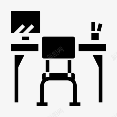 书桌椅子家具图标图标