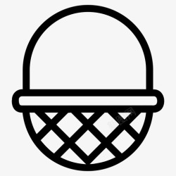 鸡蛋篮提柳条篮子桶图标高清图片