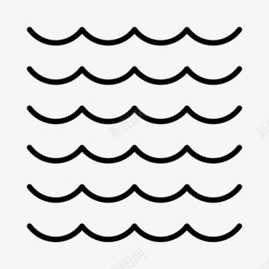 波浪几何图案线条图案图标图标