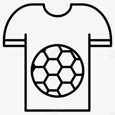 运动运动t恤衣服足球衫图标图标