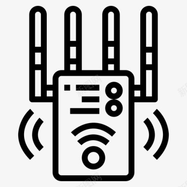 WIFI网络无线网络路由器图标图标