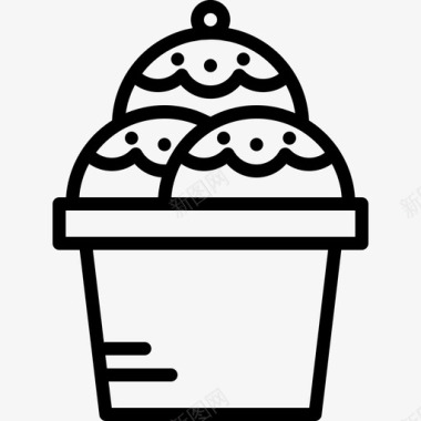 冰淇淋蛋卷杯子图标图标