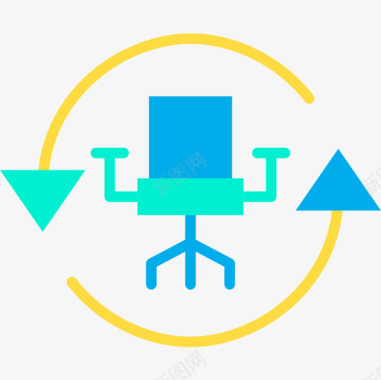 管理图标办公椅商务和管理6扁平图标图标