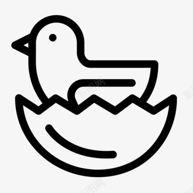 毛绒玩具鸭子鸭子复活节鸡蛋图标图标