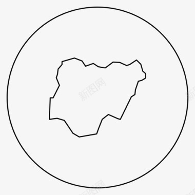 尼日利亚地图非洲拉各斯图标图标